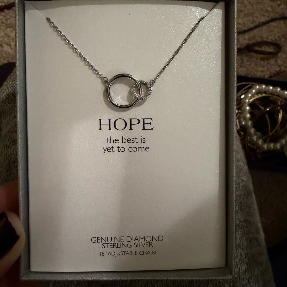 Sterling Silver Diamond Necklace